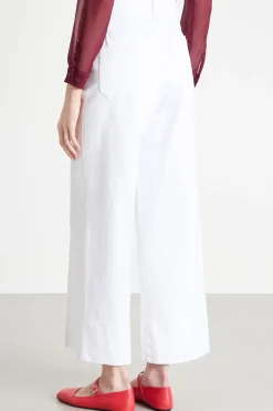Pantalone in bull - Bianco