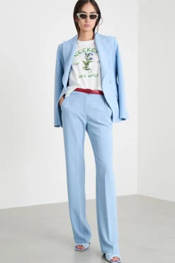 Pantalone in cady - Azzurro