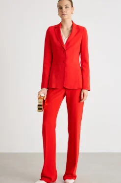 Pantalone in cady - Rosso