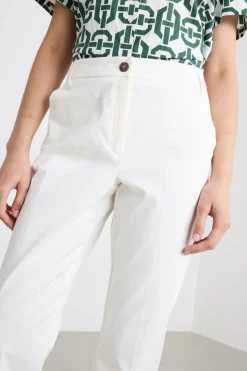 Pantalone in cotone stretch - Bianco