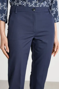 Pantalone in cotone stretch - Blu
