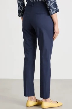 Pantalone in cotone stretch - Blu