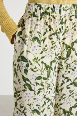 Pantalone in crepe de chine - Verde Lilla