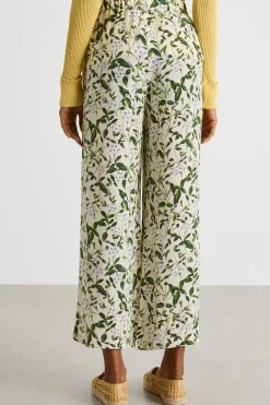 Pantalone in crepe de chine - Verde Lilla