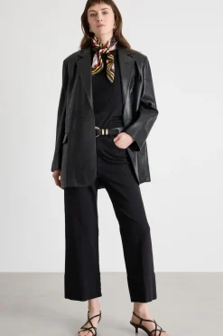 Pantalone in gabardina - Nero