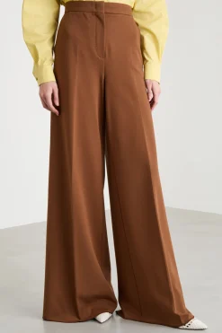 Pantalone in jersey compatto - Marrone