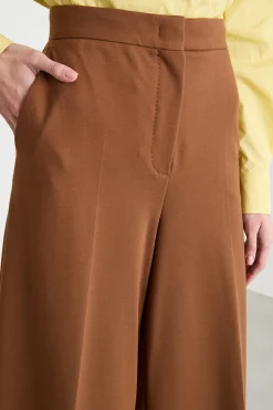 Pantalone in jersey compatto - Marrone