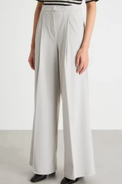 Pantalone in jersey con pinces - Grigio