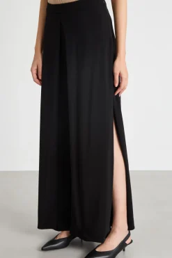 Pantalone in jersey crepe - Nero