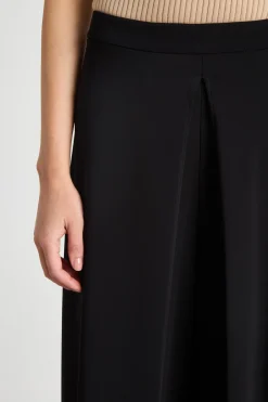 Pantalone in jersey crepe - Nero