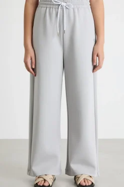 Pantalone in jersey double - Grigio