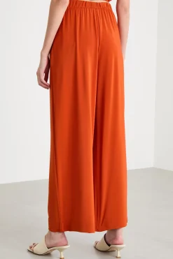 Pantalone in jersey fluido - Arancione