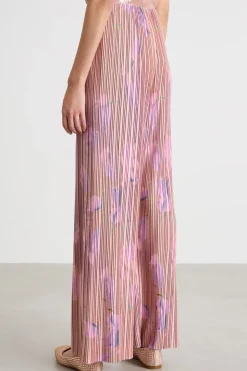 Pantalone in jersey plissé - Rosa