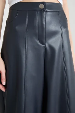 Pantalone in jersey spalmato - Blu