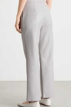 Pantalone in jersey spalmato - Grigio