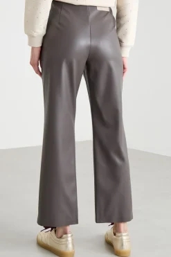 Pantalone in jersey spalmato - Marrone
