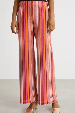 Pantalone in jersey stampato - Rosa Arancione