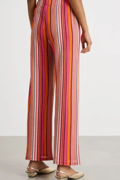 Pantalone in jersey stampato - Rosa Arancione