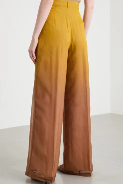 Pantalone in organza sfumata - Giallo