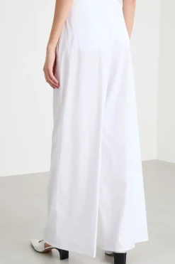 Pantalone in popeline - Bianco