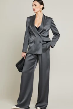 Pantalone in raso - Grigio