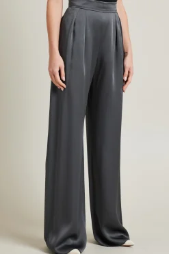 Pantalone in raso - Grigio