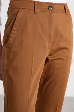 Pantalone in raso - Marrone