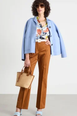Pantalone in raso - Marrone