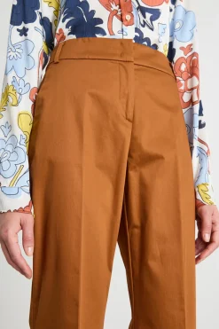 Pantalone in raso - Marrone