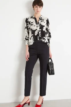 Pantalone in raso - Nero