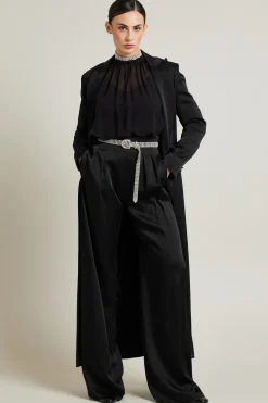 Pantalone in raso - Nero