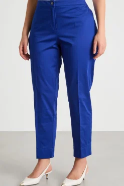 Pantalone in raso stretch - Blu