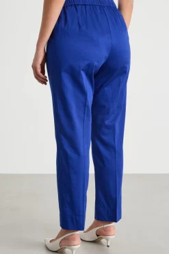 Pantalone in raso stretch - Blu
