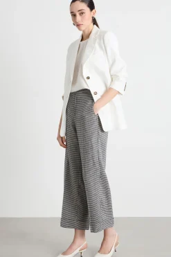 Pantalone in stuoia - Bianco Blu