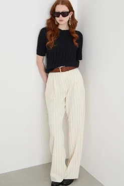 Pantalone in stuoia leggera - Bianco