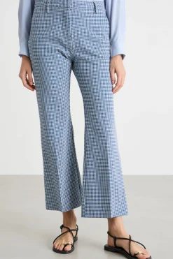 Pantalone in stuoia stampata - Blu
