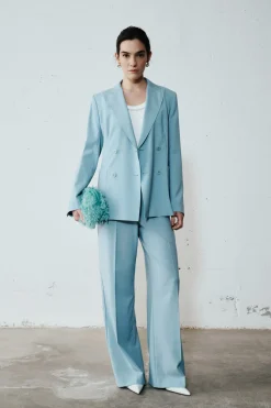 Pantalone in tela - Azzurro