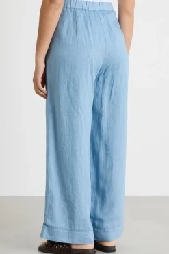 Pantalone in tela - Azzurro