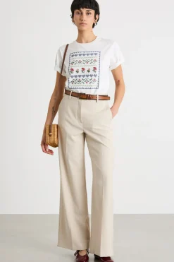Pantalone in tela - Beige