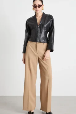 Pantalone in tela - Cammello