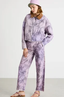 Pantalone in tela - Lilla