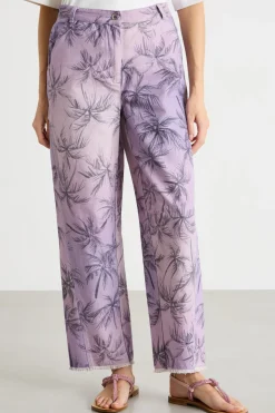 Pantalone in tela - Lilla