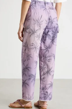 Pantalone in tela - Lilla