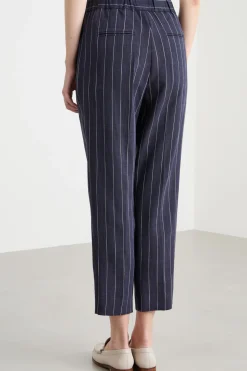Pantalone in tela natté - Blu