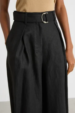 Pantalone in tela pesante - Nero