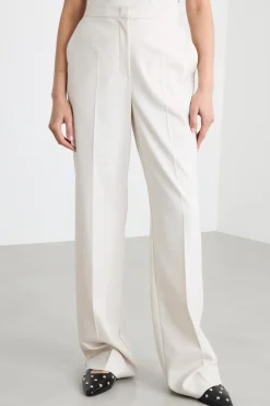 Pantalone in tessuto fluido stretch - Bianco