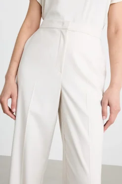 Pantalone in tessuto fluido stretch - Bianco