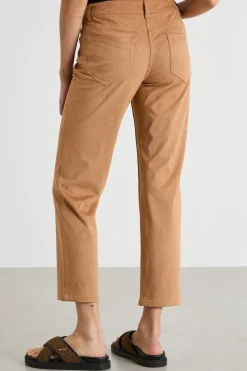 Pantalone in tessuto stretch - Cammello