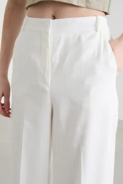 Pantalone in twill - Bianco