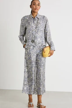 Pantalone in twill - Lilla